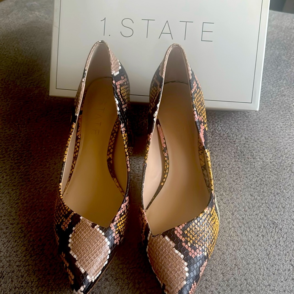 Pointed to multi color 2 inch pumps
